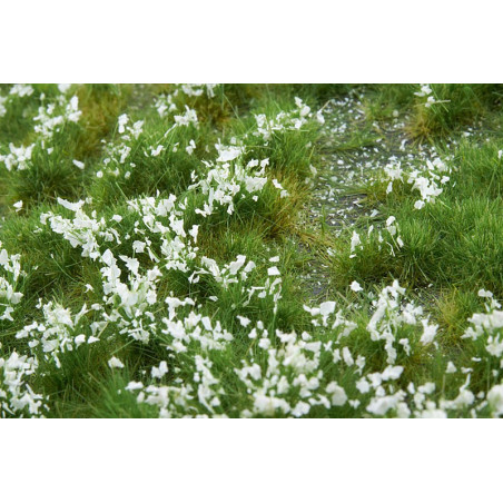Grästuvor med blommor VIT delbara [wb-pwh242]