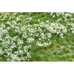 Grästuvor med blommor VIT delbara [wb-pwh242]