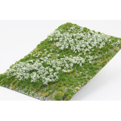 Grästuvor med blommor VIT delbara [wb-pwh242]