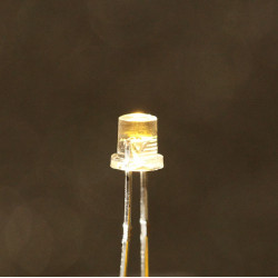 Lysdiod 3mm Varmvit Flatnose 10-pack [30-035]