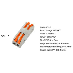 Skarvblock 2-pol 5-pack [222-414]