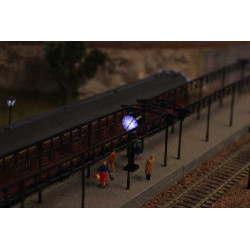 Stationsklocka H0 m. belysning [1750]