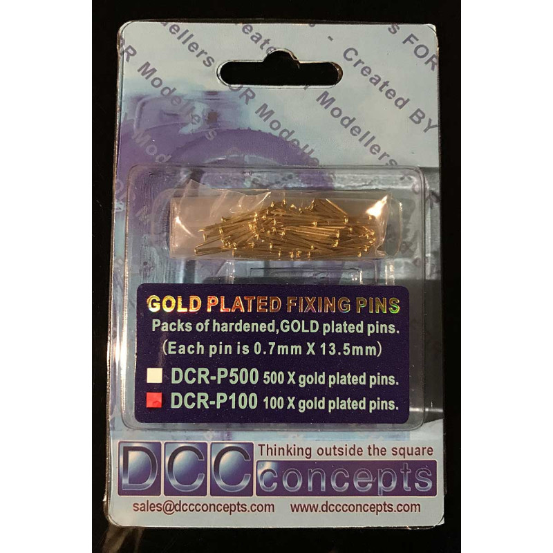 Rälsspik Guldpläterad 100-pack [DCR-P100]
