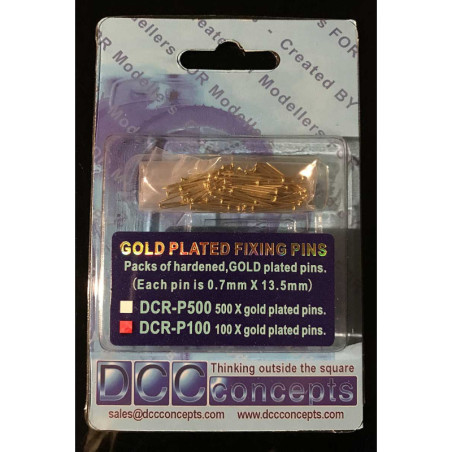 Rälsspik Guldpläterad 100-pack [DCR-P100]