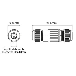 Kabelskarv vattentät 3-pol [20-4010]