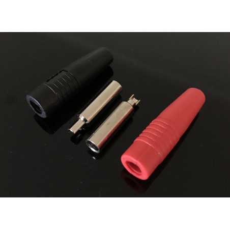 Lab-hylsa 4mm Svart + Röd [20-5712]