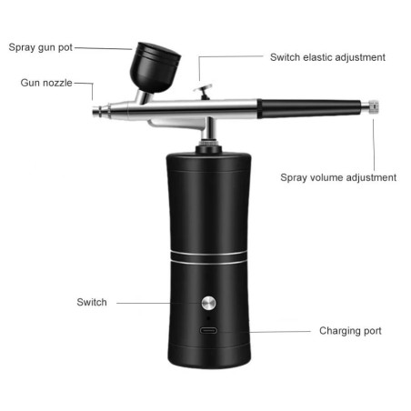 Airbrush inbyggd kompressor [30-560]