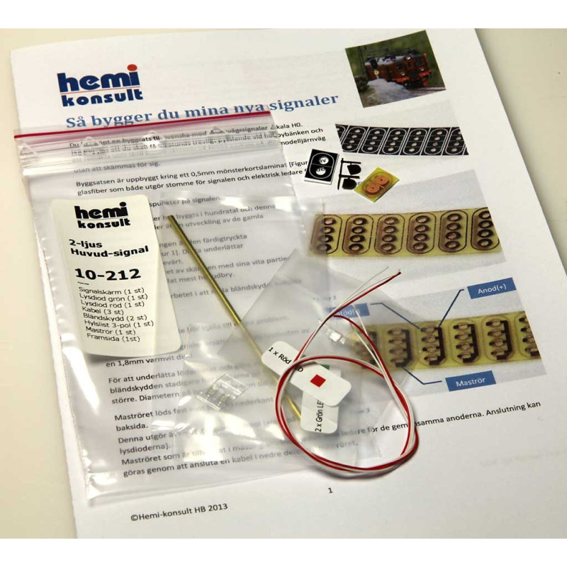 Byggsats svensk Huvudsignal 2-ljus
