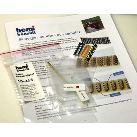 Byggsats svensk Huvudsignal 5-ljus